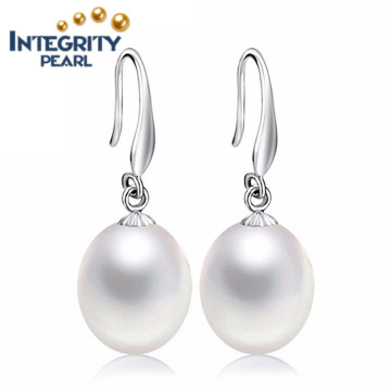 Freshwater Wedding Pearl Earring 925 8-9mm AAA Drop Hot Sale Pearl Earring